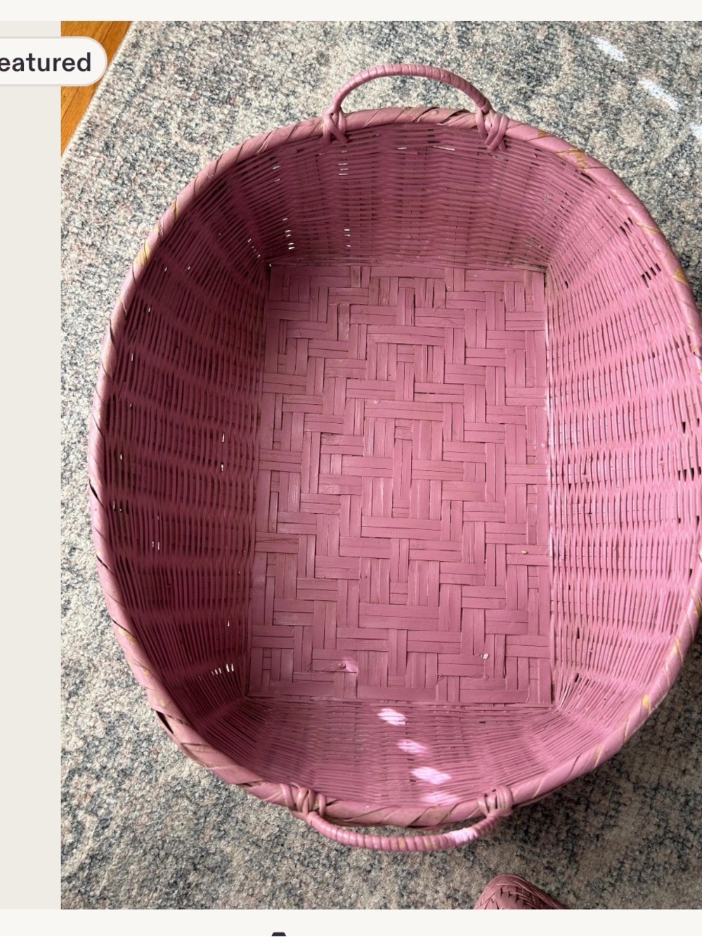 Pink Woven Storage Basket - Home Accents